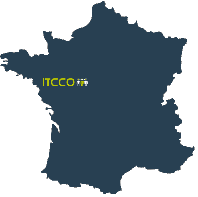 carte de france permettant de géolocaliser la société ITCCO